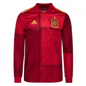 Camisolas de futebol Espanha Equipamento Principal EURO 2020 Manga Comprida